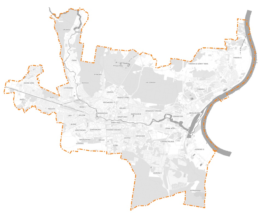 Załącznik nr 3_Obszar funkcjonowania systemu BRA - miasto Bydgoszcz